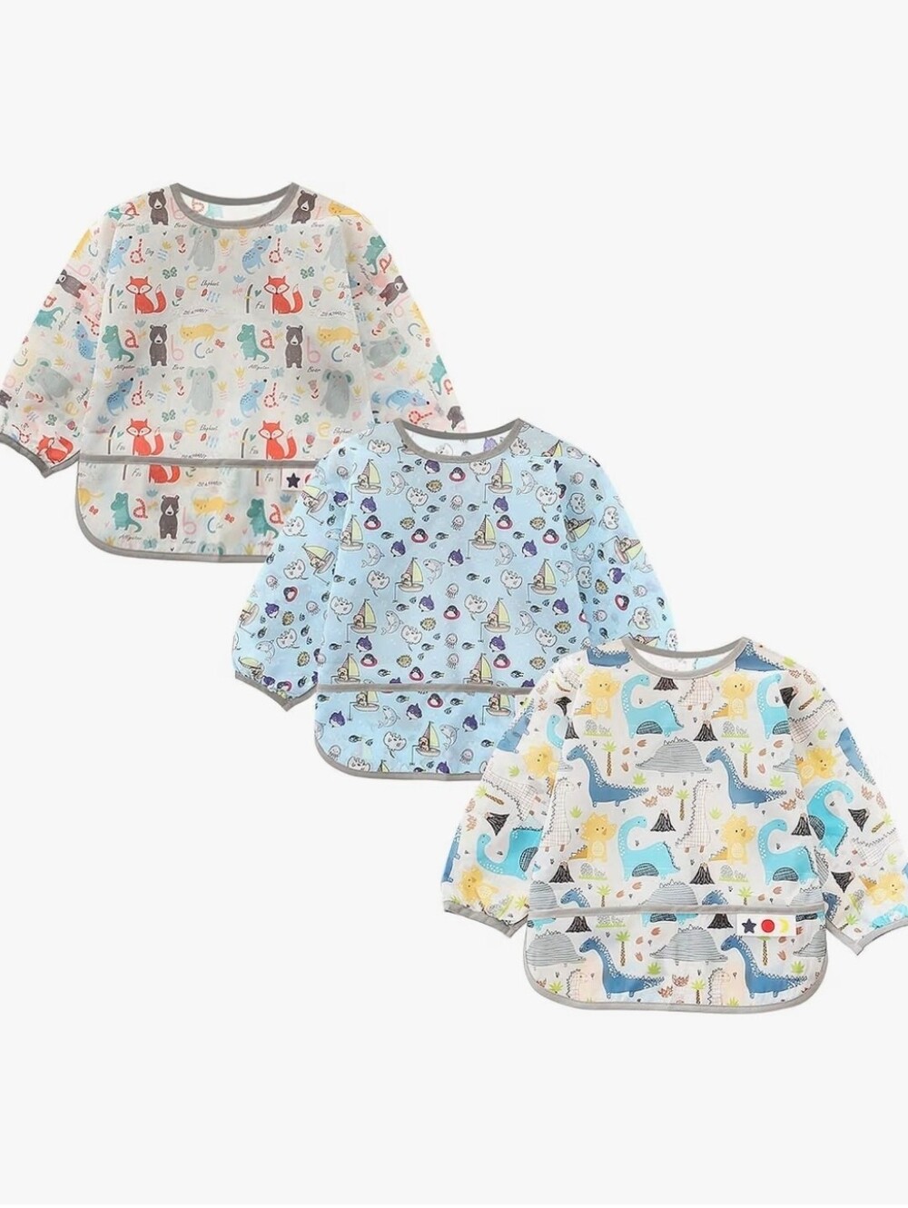 ✨️3/$25✨️ 3 Pack long sleeve bib Baby/Toddler Waterproof Bibs Smock (6-24 Mths)